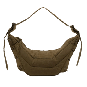 Lemaire Medium Soft Game Bag Nylon Canvas Dark Tobacco