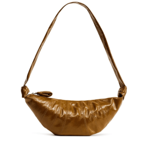 Lemaire Coated Cotton Small Croissant Bag Fawn