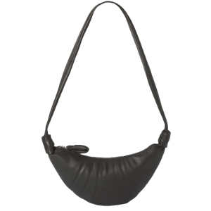 Lemaire Small Croissant Bag Soft Grained Leather Dark Chocolate