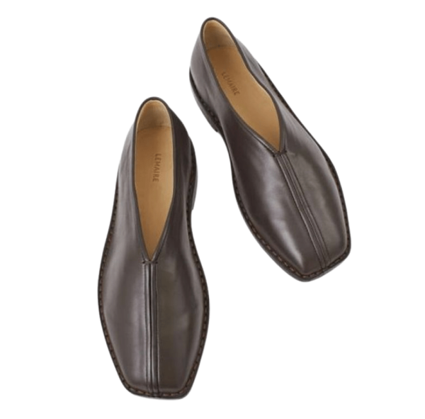 Lemaire Flat Piped Slippers - Browne