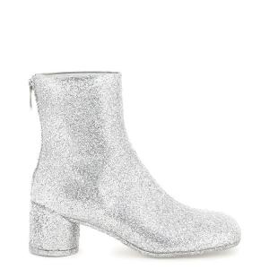 glitter coated anatomic ankle boots