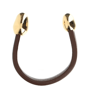 Gold embellished calfskin bracelet