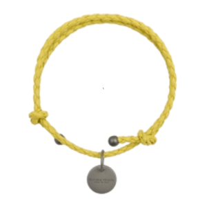 Logo embellished braided bracelet