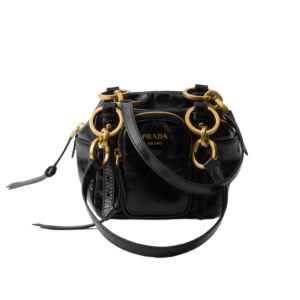 Prada Dangle Leather Top Handle Mini Bag