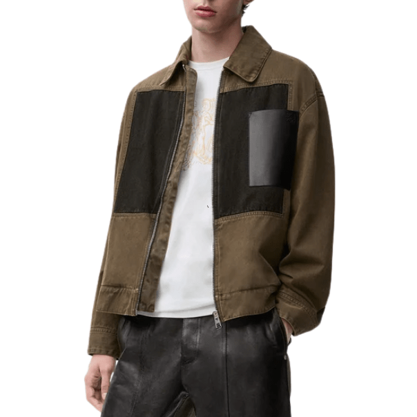 Jacket in cotton -Khaki Green