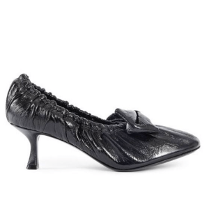 Ribbon Detail Leather Pumps Heel