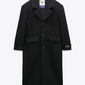 Ader Error x Zara Wool Blend Oversize Coat Black