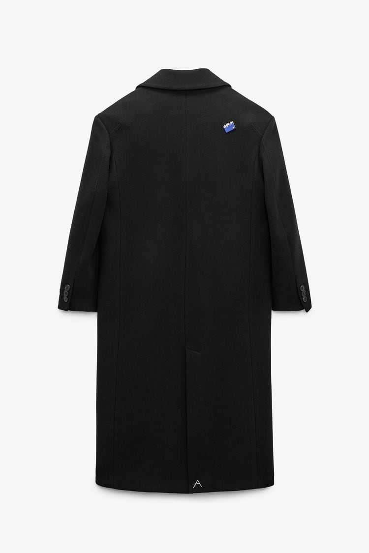 Ader Error x Zara Wool Blend Oversize Coat Black