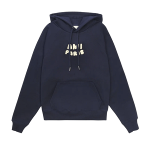 Paris Logo Patch Hoodie - Navy 