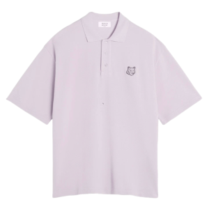 Maison Kitsune Bold Fox Head Patch Oversize Polo Soft Mauve