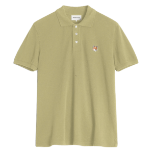 Maison Kitsune Fox Head Patch Regular Polo Canvas