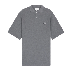 Maison Kitsune Bold Fox Head Patch Comfort Polo Medium Grey Melange