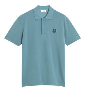 Maison Kitsune Bold Fox Head Patch Comfort Polo Seine Blue