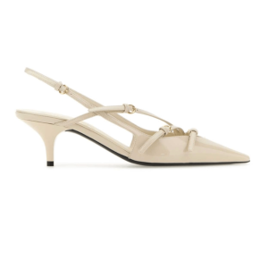Buckle patent leather sandals heel