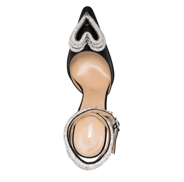 3x Heart 120mm Crystal Embellished Pump