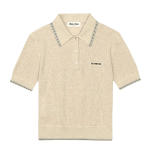 Cotton Short Sleeve Polo Knit - Sand 