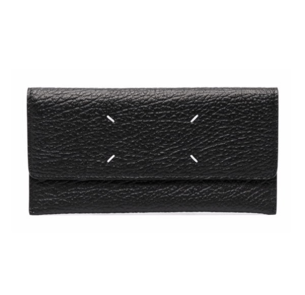 FOLD-OVER SNAP WALLET BLACK