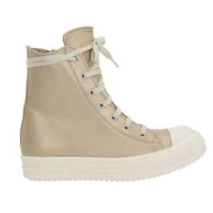Leather high top sneakers - beige