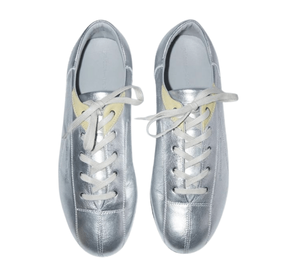 MILES METALLIC LEATHER LOW-TOP SNEAKERS