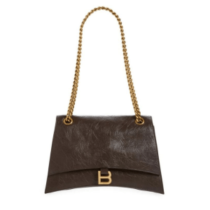 Crush Leather Large Shoulder Bag