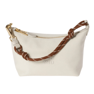 Miu Miu Gabardine Pouch Plaster White Chalk White
