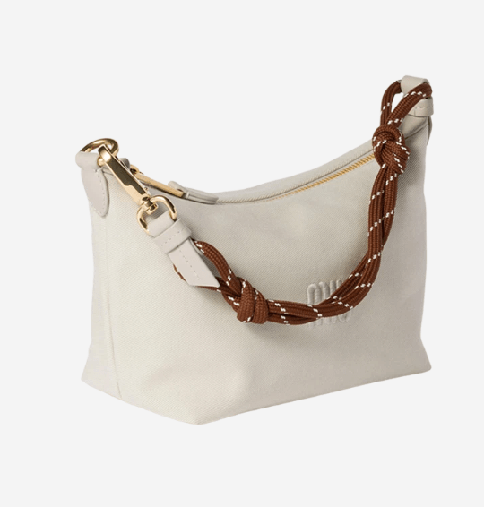 Miu Miu Gabardine Pouch Plaster White Chalk White