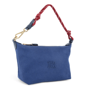 Miu Miu Gabardine Pouch Indigo Amaranth
