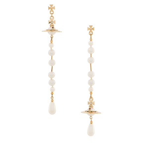 ORB Pearl Embellished Earrings Gold 