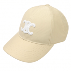 triomphe baseball cap in washed cotton - beige