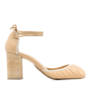 Strap Micro Leather Pumps Heel