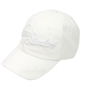 SS25 Logo Embroidered Cotton Ball Cap - white
