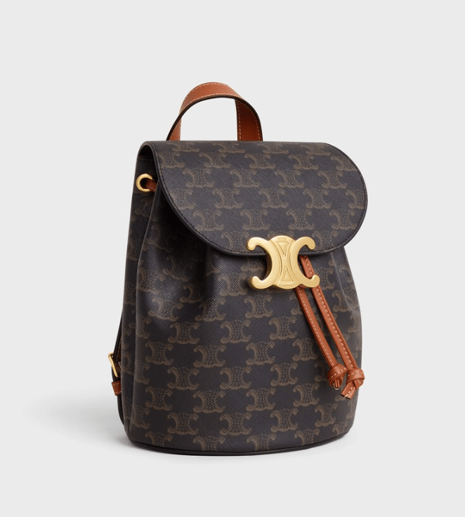 BACKPACK CELINE BONNIE IN TRIOMPHE CANVAS AND CALFSKIN 