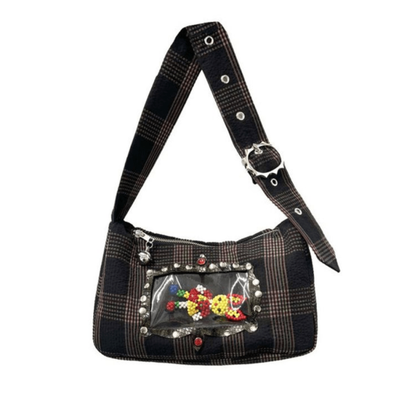 BUNNY MOMMY Check Crossbody Bag