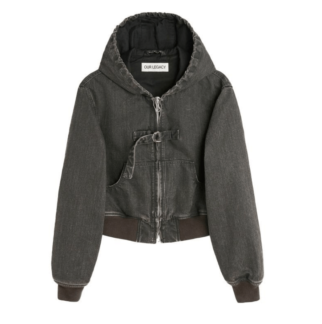 COAST COATED WASHED DENIM HOODED JACKET
