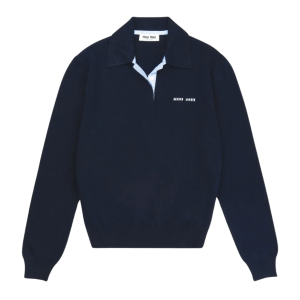 Cashmere Logo Polo Knit - Blue