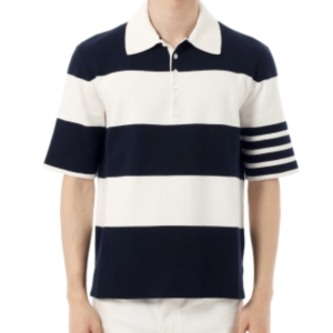 Polo In Lightweight Cotton 4 Bar Stripe