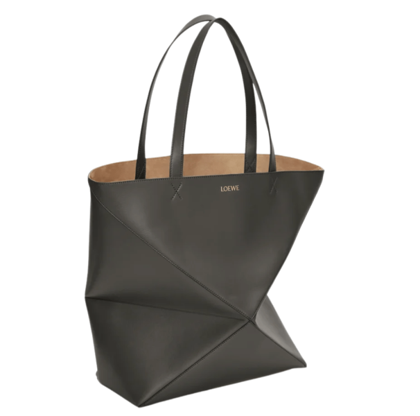 XL PUZZLE FOLD TOTE IN SHINY CALFSKIN