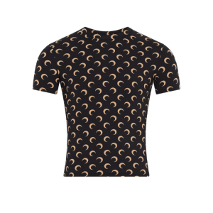 Recycled Moon Jersey Second Skin Short Sleeves Top - black