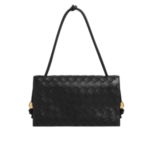 Bottega Veneta Trio Pouch on Strap Black
