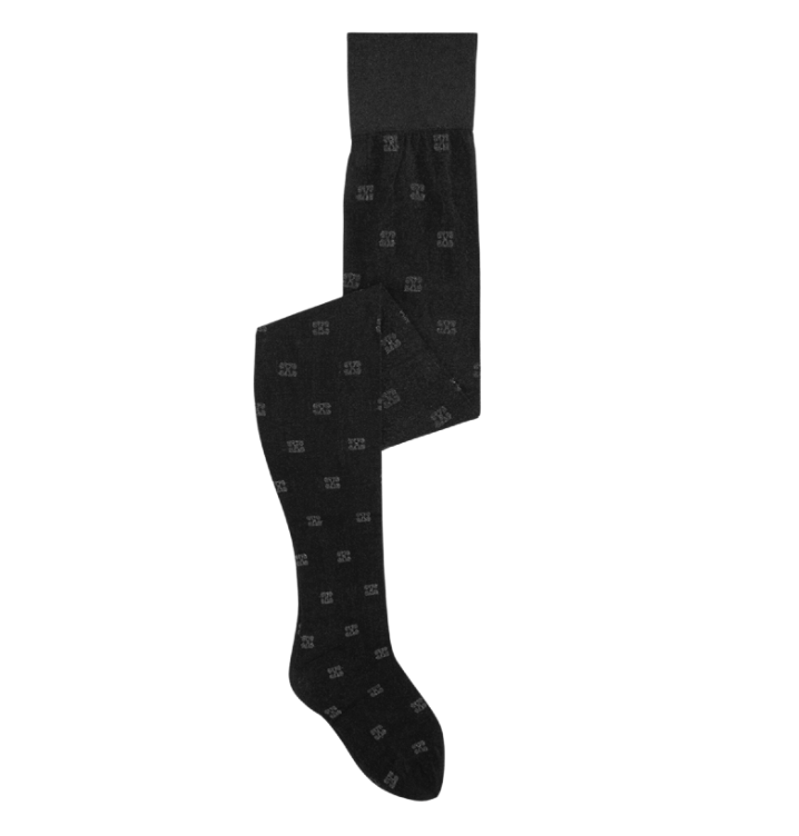 BLACK GLITTER BUTTERFLY LACE TIGHTS