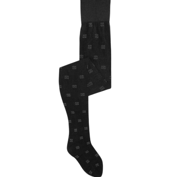 BLACK GLITTER BUTTERFLY LACE TIGHTS