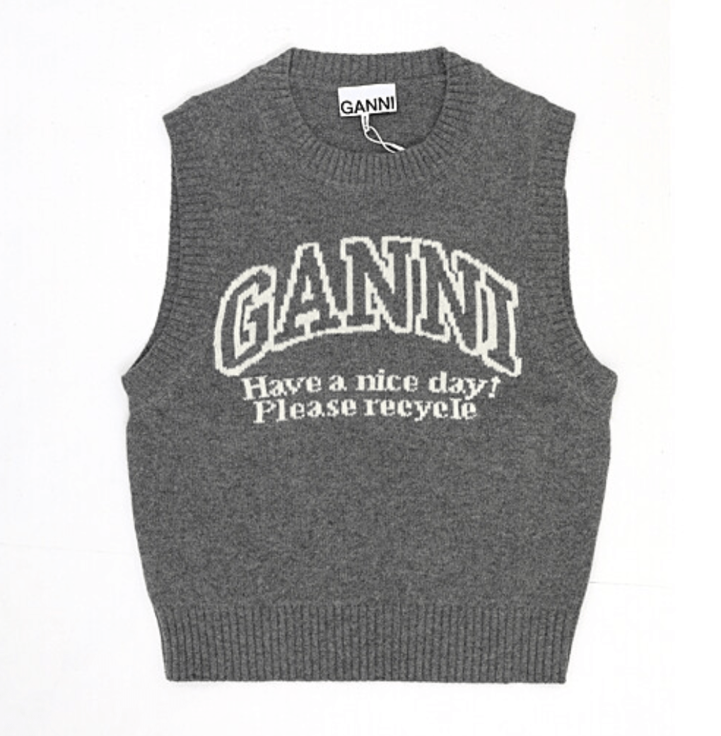 25SS GREY GRAPHIC VEST 