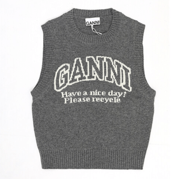 25SS GREY GRAPHIC VEST 