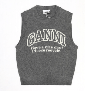 25SS GREY GRAPHIC VEST 