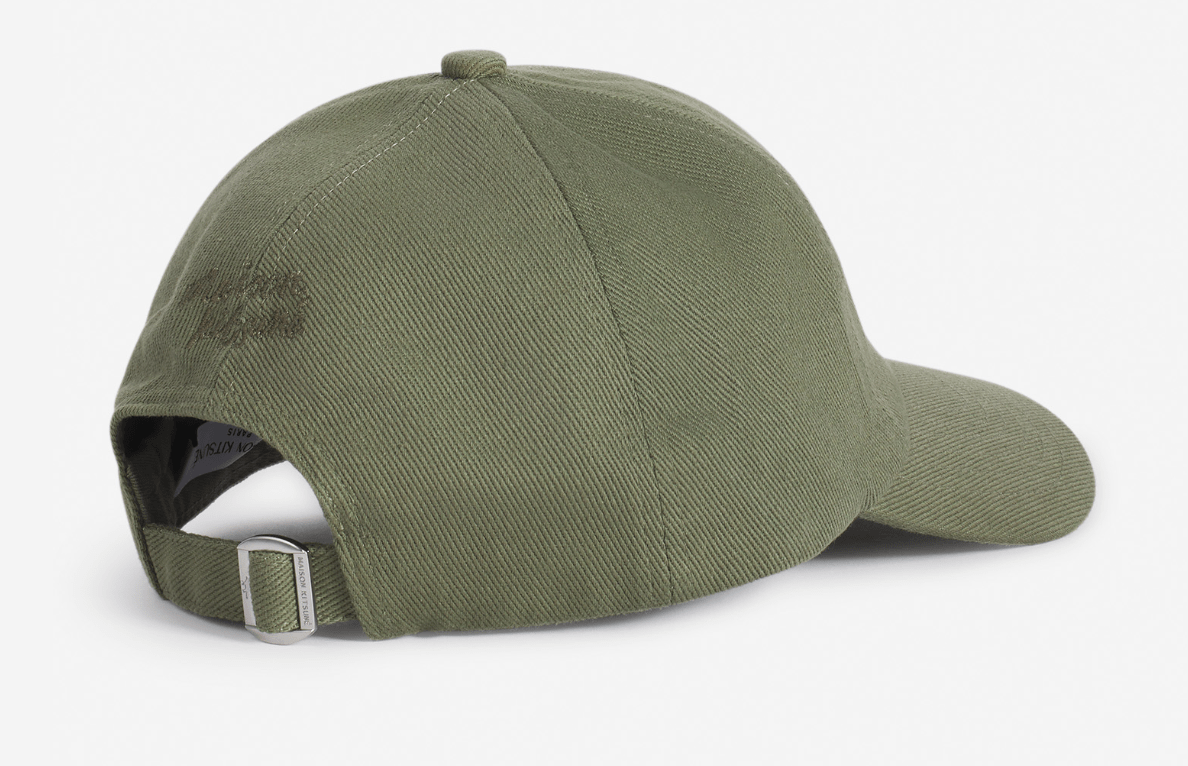 BOLD FOX HEAD LEATHER PATCH 6P CAP - Bay leaf