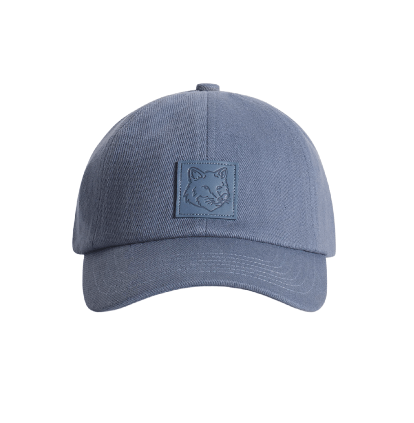 BOLD FOX HEAD LEATHER PATCH 6P CAP - Breton blue