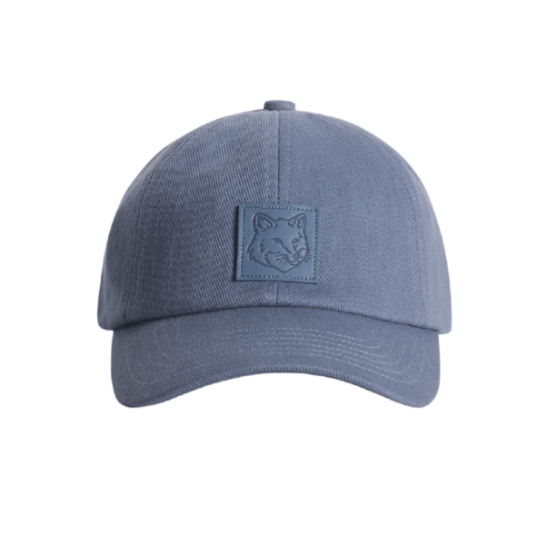 BOLD FOX HEAD LEATHER PATCH 6P CAP - Breton blue