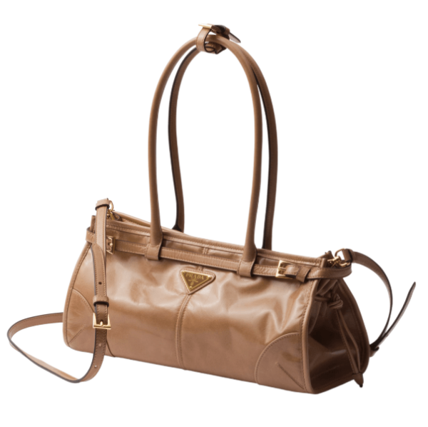 Prada Bonnie medium leather handbag Cameo