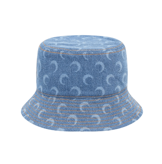MOON LASER DENIM BUCKET HAT LIGHT BLUE