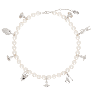 White Silver Anglo Pearl Necklace